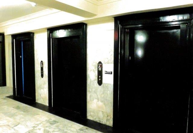 After: refinished residential floor lobby elevators